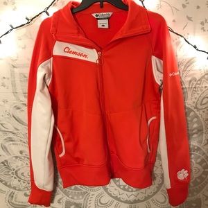 A women’s large Columbia Clemson themed jacket